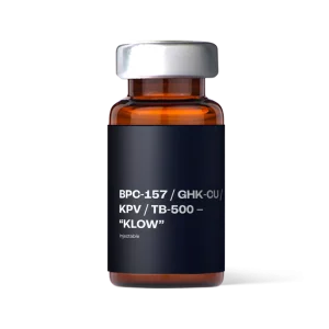 KLOW peptide injectable compound in medical vial for regenerative healing protocols
