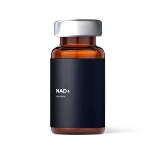 Sterile NAD+ injections in medical vial used for energy, cognition, and wellness protocols
