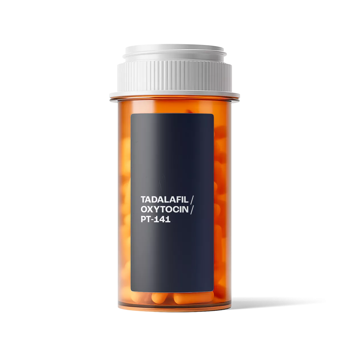Tadalafil/Oxytocin/PT-141 compounded vial used in sexual health treatment protocols